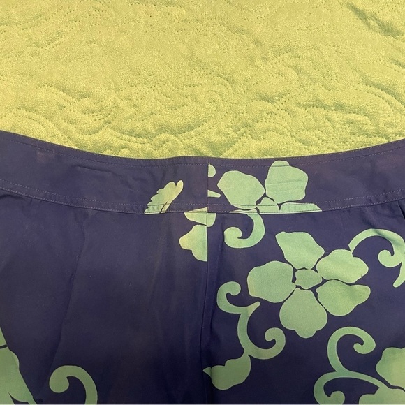 Pendleton Originals Women 14 waistband Blue Floral Print Capri Pants‎ Wide Leg - Picture 8 of 10